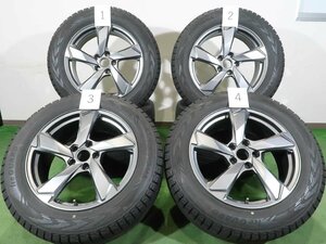 4本 EUROAXIS クロスエッジ 18インチ 8J +39 5H PCD 112 スタッドレス ヨコハマ アイスガード G075 2021年 235/60R18 Audi アウディ Q5