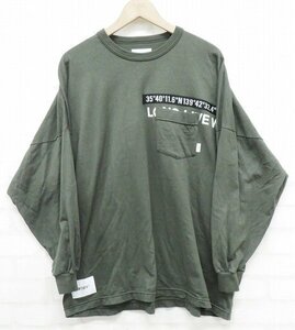 7T0924■WTAPS 22AW WTUBE■LS■COTTON 222ATDT-CSM11 ダブルタップス 長袖ポケットTシャツ