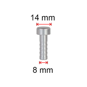 【定形外120円も可】アルミ　メクラ栓　８mm　ブローオフバルブ・エアバキューム系・ラジエター系のホース栓に。 メクラ蓋 キャップ