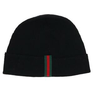 グッチ GUCCI サイズ:M シェリーラインニット帽子 中古 BS99