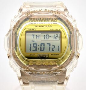 CASIO G-SHOCK DW-5735E-7JR 35周年記念モデル グレイシアゴールド クリア デジタル クォーツ 腕時計 ジーショック カシオ ◆3109/宮竹店