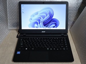 ■ Acer Aspire ES 13 ES1-332-F14P/K, 第8世代 Celeron N3350, 13.3型, Windows 11, 8GB, SSD 64GB, カメラ, Wi-Fi