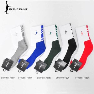 1370633-InThePaint/ITP PANEL SOCKS バスケットソックス ショートソックス 厚手生地