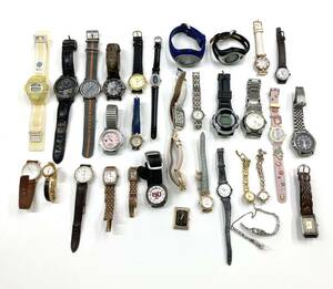 ◇腕時計、時計　32点セット◇Baby-G　FOSSIL TIMEX　CASIO　Courreges　Folli Follie等有　まとめ　現状品　セット　大量