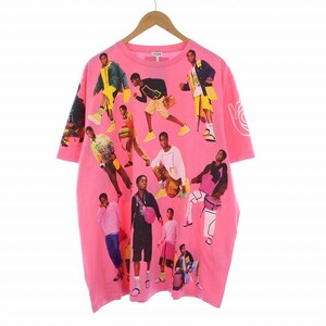 ロエベ LOEWE オーバーサイズ Tシャツ カットソー 半袖 総柄 ONE ピンク H664Y22J27 /KH メンズ