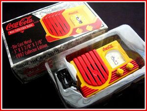 コカコーラ☆ミニ コレクタブル ラジオ ダイキャストメタル 1997 コレクターエディション(ミニラジオ型模型/置物)未使用