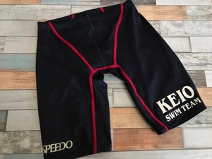 f15083★SPEEDO　スピード　KEIO SWIM TEAM　慶応　競泳水着　ネイビー×レッド　メンズ　M