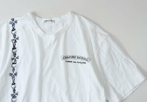 CHROME HEARTS × COMME des GARCONS ◆ クルーネック Tシャツ 白 Lサイズ 半袖 カットソー クロムハーツ コムデギャルソン ◆RN15