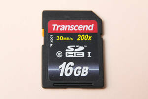 16GB SDHC I カード　Transcend 30MB/s 200x