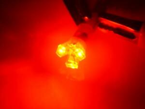 広角拡散タイプ★T5型 開花 3連 LED バルブ　赤　レッド　メーター インジケーター エアコンスイッチ 灰皿 シガー ランプ 照明