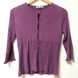 23区 表記無し ニジュウサンク カーディガン 七分袖 Cardigan 紫 / パープル / 10002054