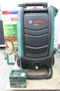 ☆BOSCH FONTUS/ボッシュ コードレス洗浄機 高圧洗浄機 18V バッテリー2個付(1個は未使用？）フォンタス 中古 動作品 (A041101) 