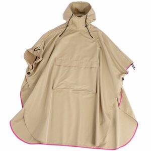 極美品 マイラン MYLAN コート ポンチョ ケープ 21SS Anorak Poncho Coat フーディー アウター レディース F ベージュ cg08mm-rm10f05453