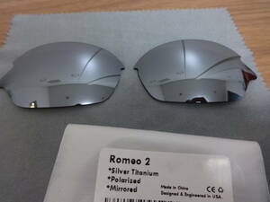 ★オークリー ロメオ2用 カスタム偏光レンズ SILVER Color Polarized 新品 OAKLEY ROMEO2