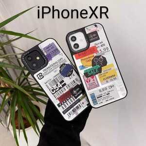 ★iPhone XR ミラー コードラベル 2タイプ ケース　カバー アイフォン ハード 耐衝撃性 スマホ ラベル　あいふぉん 携帯 
