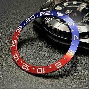 SEIKO 7S26-0020 SKX007 SBSA SRPD 等用 アルミ スロープ インナー ベゼル GMTマスター 2 ペプシ 社外 部品 セイコー MOD カスタム パーツ