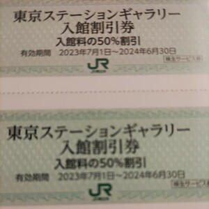 JR東日本優待券の東京ステーションギャラリー半額割引券1-8枚まで1円（速達郵便、レターパック370対応）最短は翌日に配達されます！