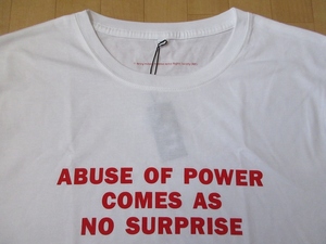 Jenny Holzer Tate Modern ABUSE OF POWER COMES AS NO SURPRISE Tシャツ XL 白 ジェニー ホルツァー ART 言葉 言語 芸術 美術館 現代美術
