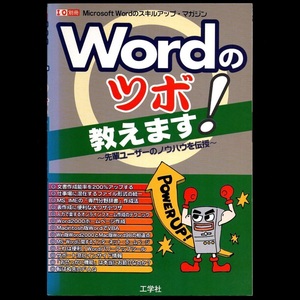 本 書籍 「I/O別冊 Wordのツボ教えます！」 青山一郎 他著 工学社 Microsoft Wordのスキルアップ・マガジン 先輩ユーザーのノウハウを伝授