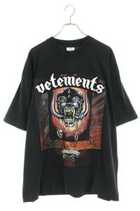 ヴェトモン VETEMENTS 24SS UE64TR390B BLACK サイズ:S ボンデッドロゴTシャツ 新古品 SS13