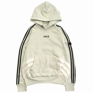 美品 23aw モンクレール ジーニアス × アディダス ダウン 切替 ロゴ パーカー プルオーバー スウェット ワッペン XS ▼４