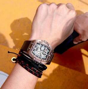 新品# HUBLOT スピリット・オブ・ビッグバン フルスケルトン ハイエンドオマージュ ONOLAブランド メンズ腕時計 カラー:A