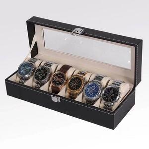 腕時計 ケース 収納ボックス ブラック 収納 6本 ディスプレイケース　人気