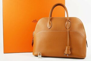 【美品】HERMES エルメス ボリード31 1923 ハンドバッグ ブラウン系 □J刻 ブランド鞄【PX48】