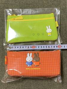 未使用 ミッフィー メラニー ポーチ ペンケース miffy ペンポーチ Wファスナー 2個セット