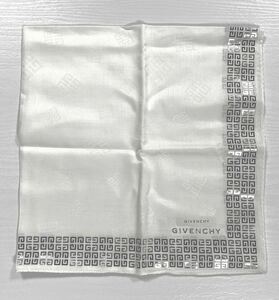 【未使用】GIVENCHY ジバンシー ハンカチ 大判 ハンカチスカーフ ホワイト 白