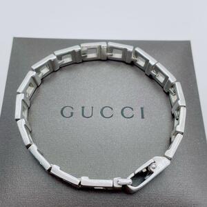 【美品】GUCCI ブレスレット　シェイプ　リンク　シルバー925