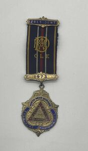 ◆◇◆ フリーメイソン　イギリス　勲章　徽章　　メダル　1973年　RAOB GLE 純銀製　刻印　　◆◇◆