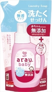 まとめ得 アラウベビー 洗たくせっけん無香タイプ詰替720ML 　 サラヤ 　 衣料用洗剤・自然派 x [16個] /h