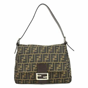 フェンディ FENDI ショルダーバッグ ズッカ マンマバケット キャンバス/レザー ブラウン e58526i