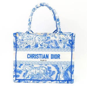 41116★1円スタート★Christian Dior ディオール 極美品 ブックトートスモール ハンドバッグ トワルドゥジュイエンブロイダリー