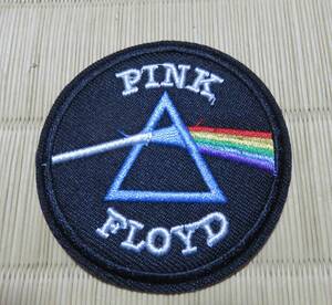 小型S■円型　虹◆新品 ピンク・フロイドPINK FLOYDイングランド　ロックバンド刺繍ワッペン■映画　ムービーアニメ　音楽　ミュージック