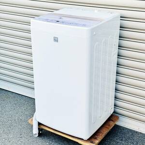 甲YZ4427　美品　クリーニング済　動作確認済　2018年製　4.5㎏　アクア　AQUA　全自動電気洗濯機　AQW-S4E4　ホース付　ホワイト　白色
