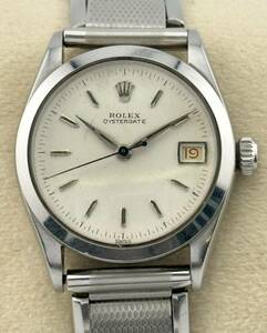 【ロレックス　1円～】　◎ROLEX◎　6266　オイスターデイト　アイボリー　腕時計　手巻き　稼働　メンズ　T83A08