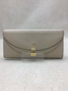 Chloe◆長財布/レザー/IVO/無地/レディース