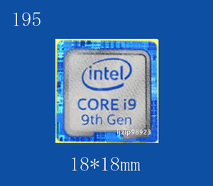 即決195【 CORE i9 9th Gen 】エンブレムシール追加同梱発送OK■ 条件付き送料無料 未使用