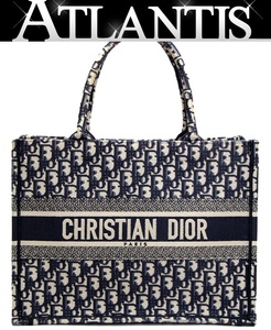 クリスチャン ディオール Christian Dior ブックトート ミディアム ジャガード ネイビー 【64500】