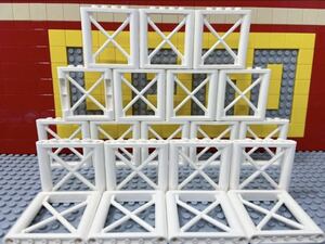☆支柱☆ レゴ 建物パーツ 大量20個 鉄筋 鉄骨 柱 交差　白色　ホワイト　工事 ビル　B91204