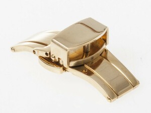 汎用 腕時計 交換用 パーツ 合金製 Dバックル バタフライバックル ダブルタイプ 幅16mm #ゴールド
