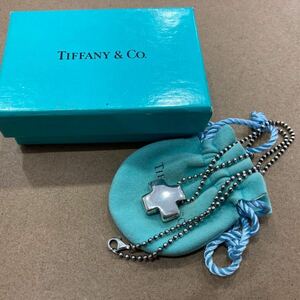 パ）ティファニー TIFFANY ネックレス シルバー 925 クロス アクセサリー 13.3g 十字架