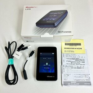 1円〜 【通電確認済み】付属品 L-01G Wi-Fi ルーター STATION XI クロッシィ ブラック docomo ドコモ 箱付きセット まとめ 中古 現状品