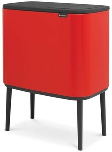 Brabantia ブラバンシア Boタッチビン 11L×3分別 パッションレッド 【ベルギー製】 316005