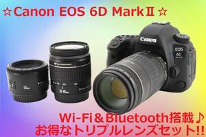 ☆トリプルレンズセット!!☆ Canon EOS 6D MarkⅡ #6528