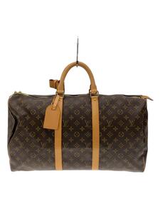 LOUIS VUITTON◆ルイヴィトン/キーポル50_モノグラム・キャンバス_BRW/PVC/BRW