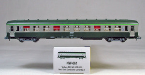 REE-MODELES #NW-061 ＳＮＣＦ（フランス国鉄）ＤＥＶ型ＡＯ客車 Ｂ１０　Ｃ１６０（グリーン／グレー）