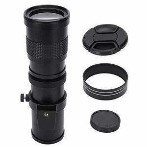 【中古】Aukson 望遠レンズ ブラック 420-800mm F/8.3-16 全マニュアルフォーカスカメラレンズ T2マウント 一眼レフカメラ 遠距離撮影 望遠